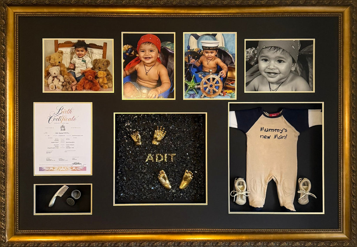 Bespoke Memory Artwork & Legacy Mastercast Collection | Personalised Hand Cast Sculptures, Family Keepsakes curated into Luxury Wall Art