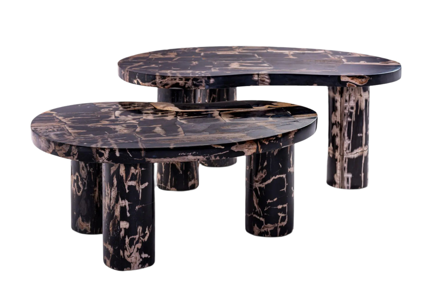 Obsidian Nesting Coffee Table Set — Luxe Neutral Collection