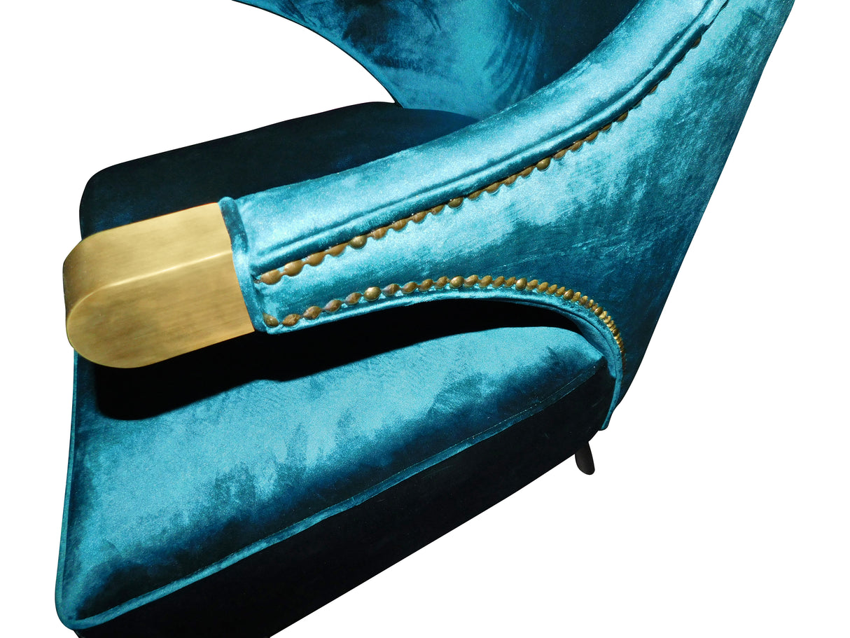 SIKA Armchair – Teal Commercial & Brushed Bras, Cocolea, , ,