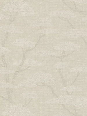 Chinoiserie Tree wallpaper in Light Beige by Natty & Polly, full pattern view