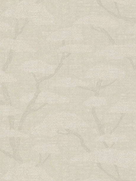 Chinoiserie Tree wallpaper in Light Beige by Natty & Polly, full pattern view
