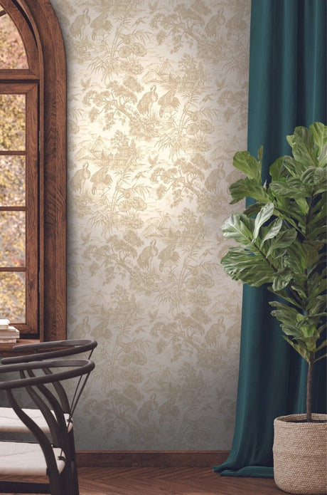 Natoru Wallpaper, Cocolea Natty & Polly, Cream, Per roll (53 cm × 10 m),