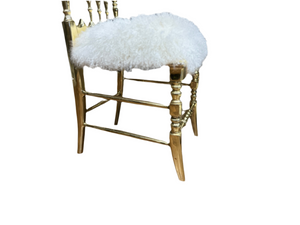 Emporium Brass Dressing Chair with Mongolian Fur, Cocolea, , ,