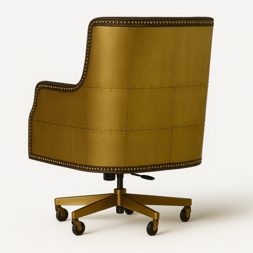 The Lexington Brass-Back Executive Chair — Leather, Cocolea, , ,