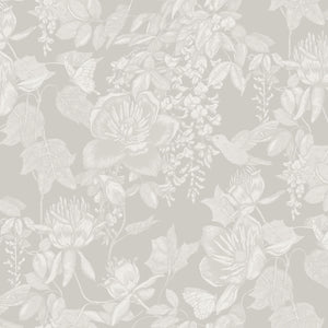 Tivoli Wallpaper, Cocolea Natty & Polly, Grey, Per roll (53 cm × 10 m),