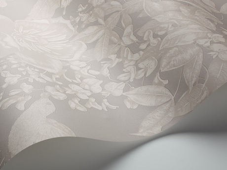 Tivoli wallpaper in Grey by Natty & Polly, full pattern view