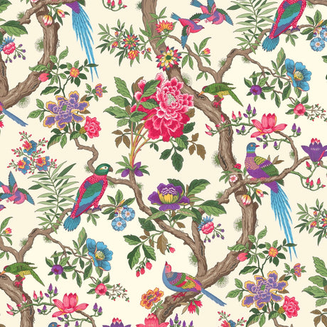 Fontainebleau wallpaper in Multicolour by Natty & Polly, full pattern view