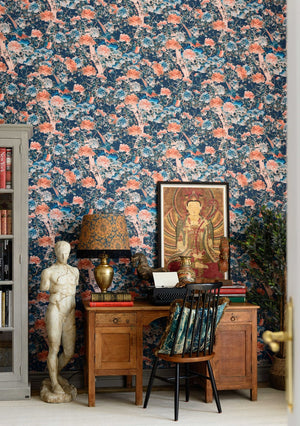 A Manchurian Night Wallpaper in Blue, Cocolea Natty & Polly, , ,