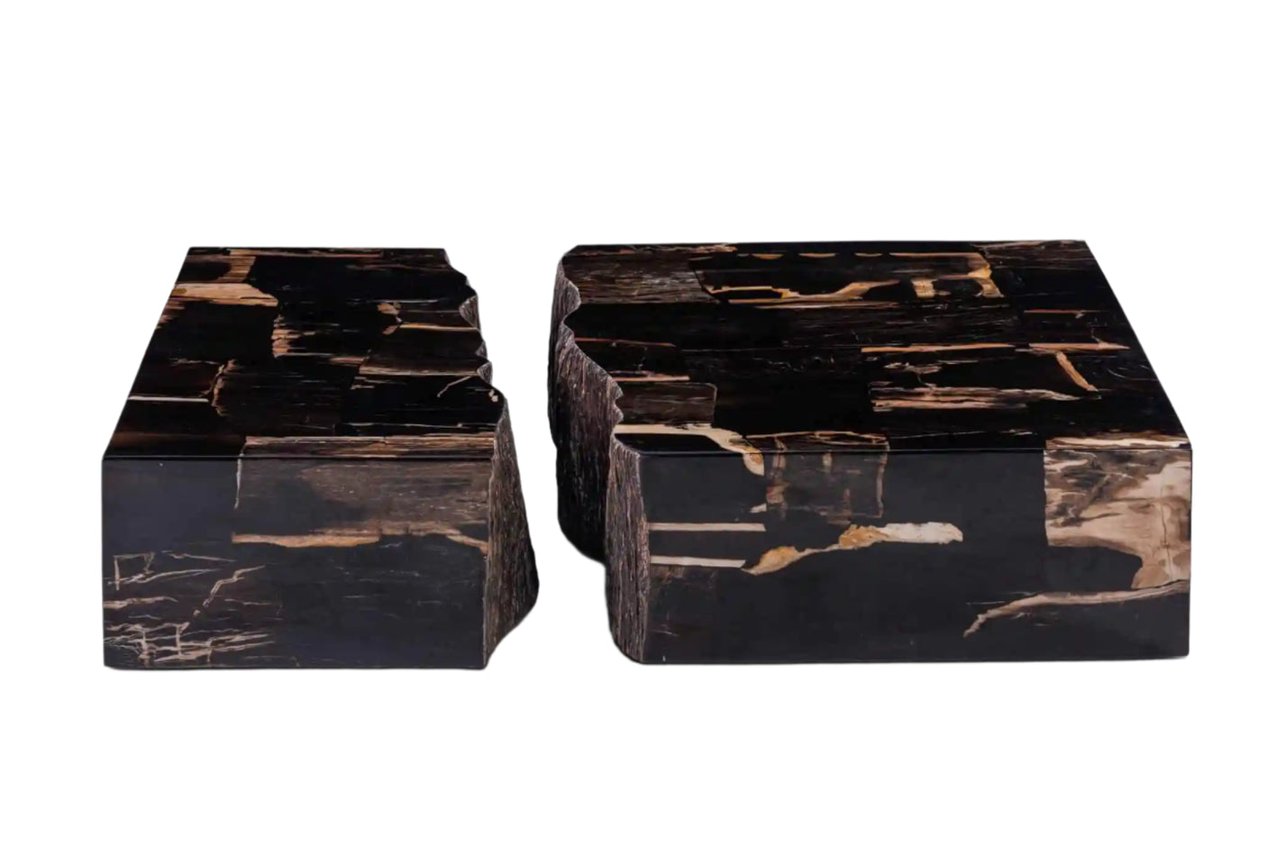 Eclipse Duo Petrified Wood Coffee Table - Luxe Neutral Collection
