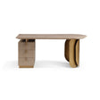 Ebrovia Polished Veneer Desk with Brushed Brass Frame, Maison Debrah, , ,