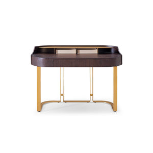 Eloria Minimalist Desk on Black Nickel Tripod Base, Maison Debrah, , ,