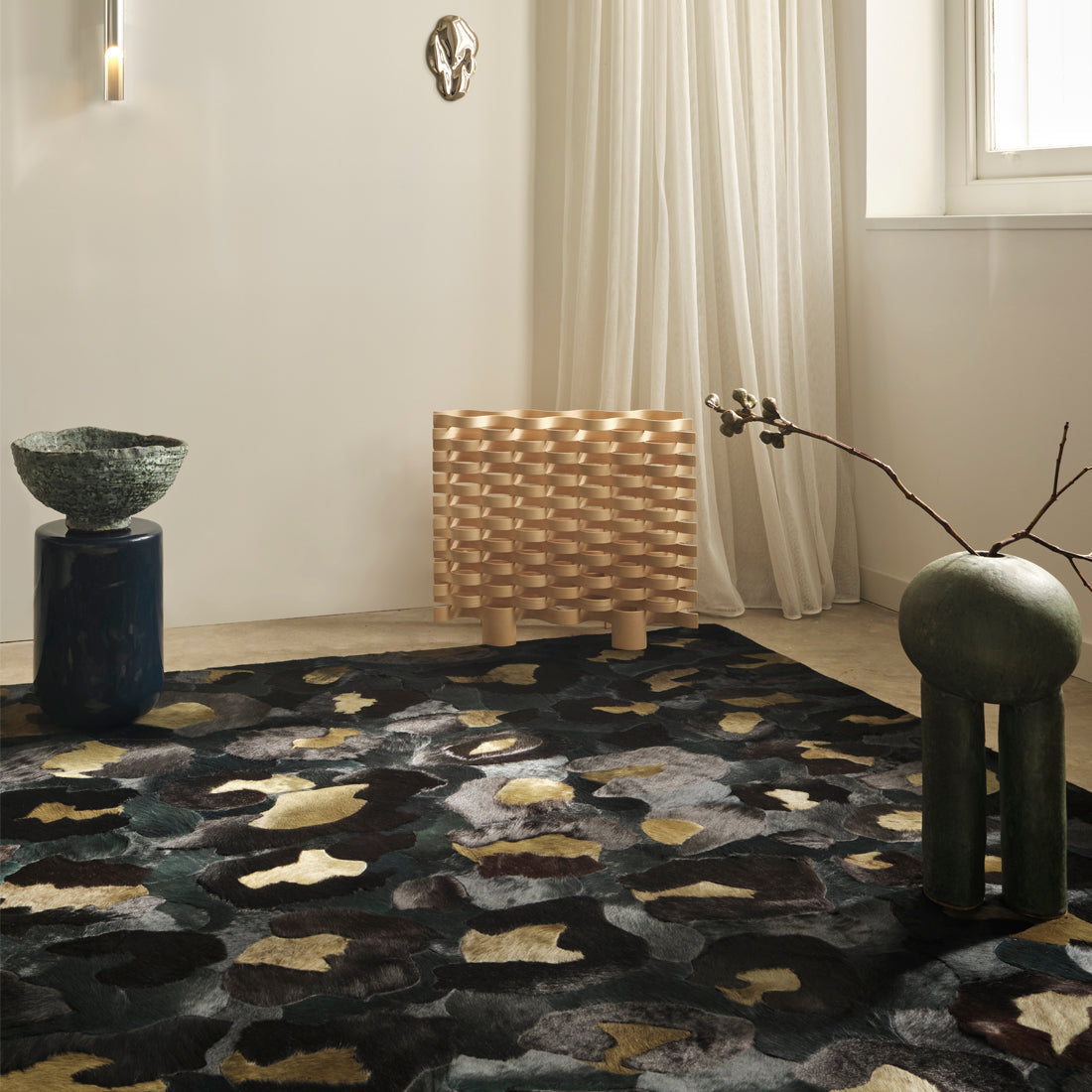 Amur Rug - Teal, Olive & Black | Greg Natale x Art Hide, Arthide, , ,