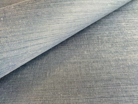 Luxe Coastal Blue Sisal Woven Wallpaper by Olive et Oriel