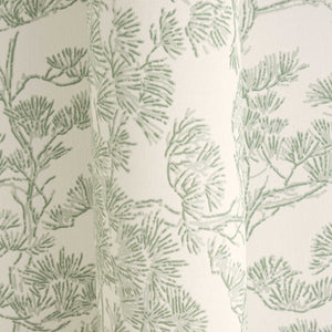 Rococo wallpaper in Green / White by Natty & Polly, styled in an interior
