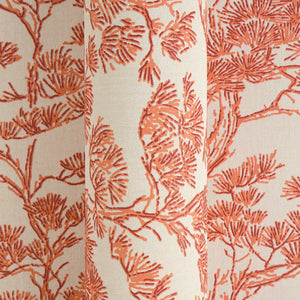 Rococo wallpaper in Coral / Sand by Natty & Polly, styled in an interior