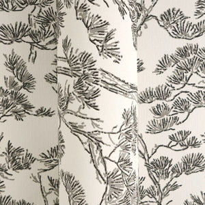 Rococo wallpaper in Black / White by Natty & Polly, styled in an interior