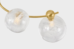 Astraia 6-Light Semi Flush in Vintage Brass – view 4