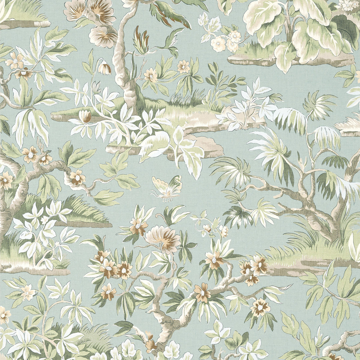 Elwood Wallpaper, Cocolea Natty & Polly, Robins Egg, Per roll (68.58 cm × 10 m),