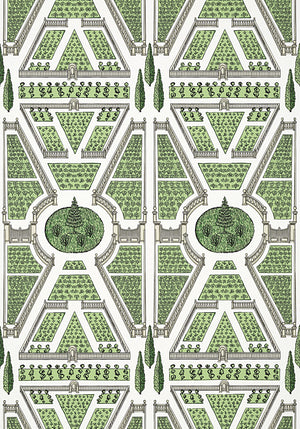 Aerial Garden Wallpaper, Cocolea Natty & Polly, Green, Per roll (68.6 cm × 10.06 m),