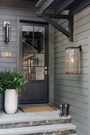 Atwater Exterior Wall Sconce in Patina Brass – view 2