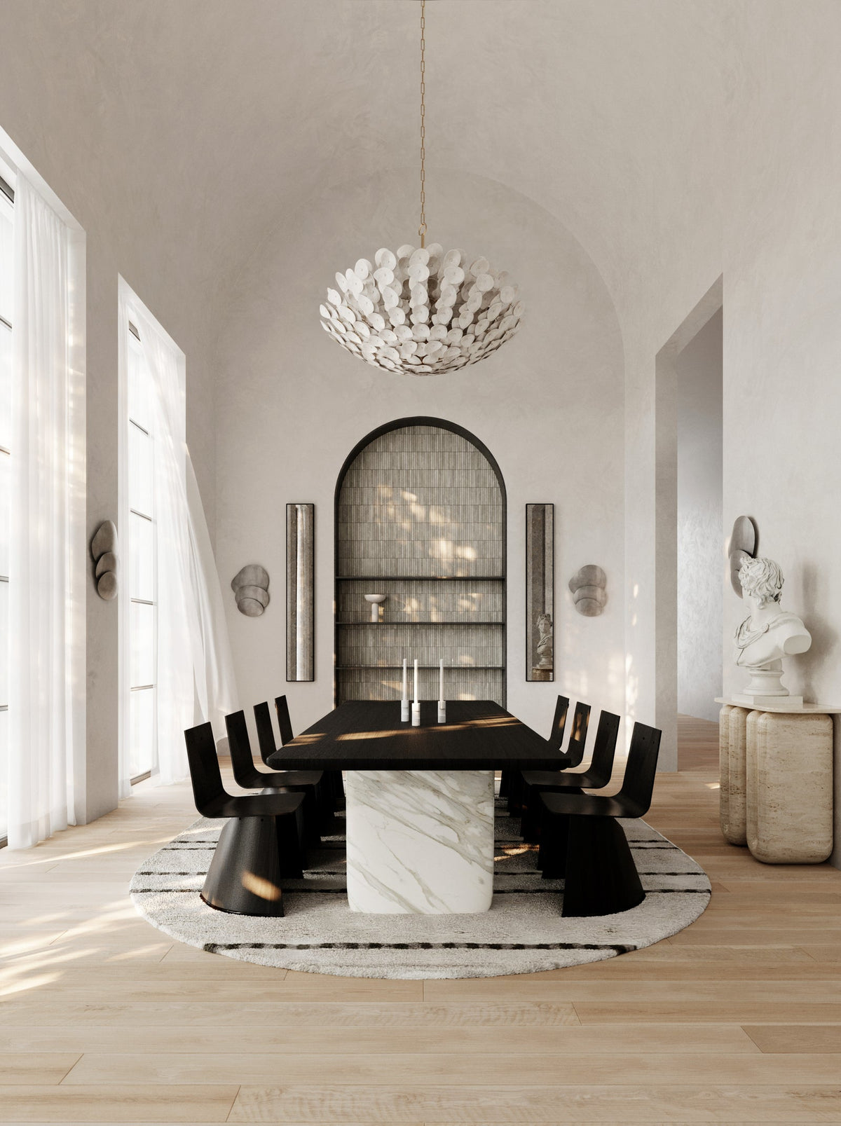 Aimi Chandelier in Vintage Gold Leaf – view 3