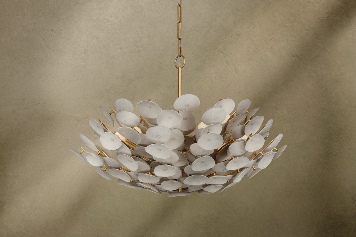 Aimi Chandelier in Vintage Gold Leaf – view 5