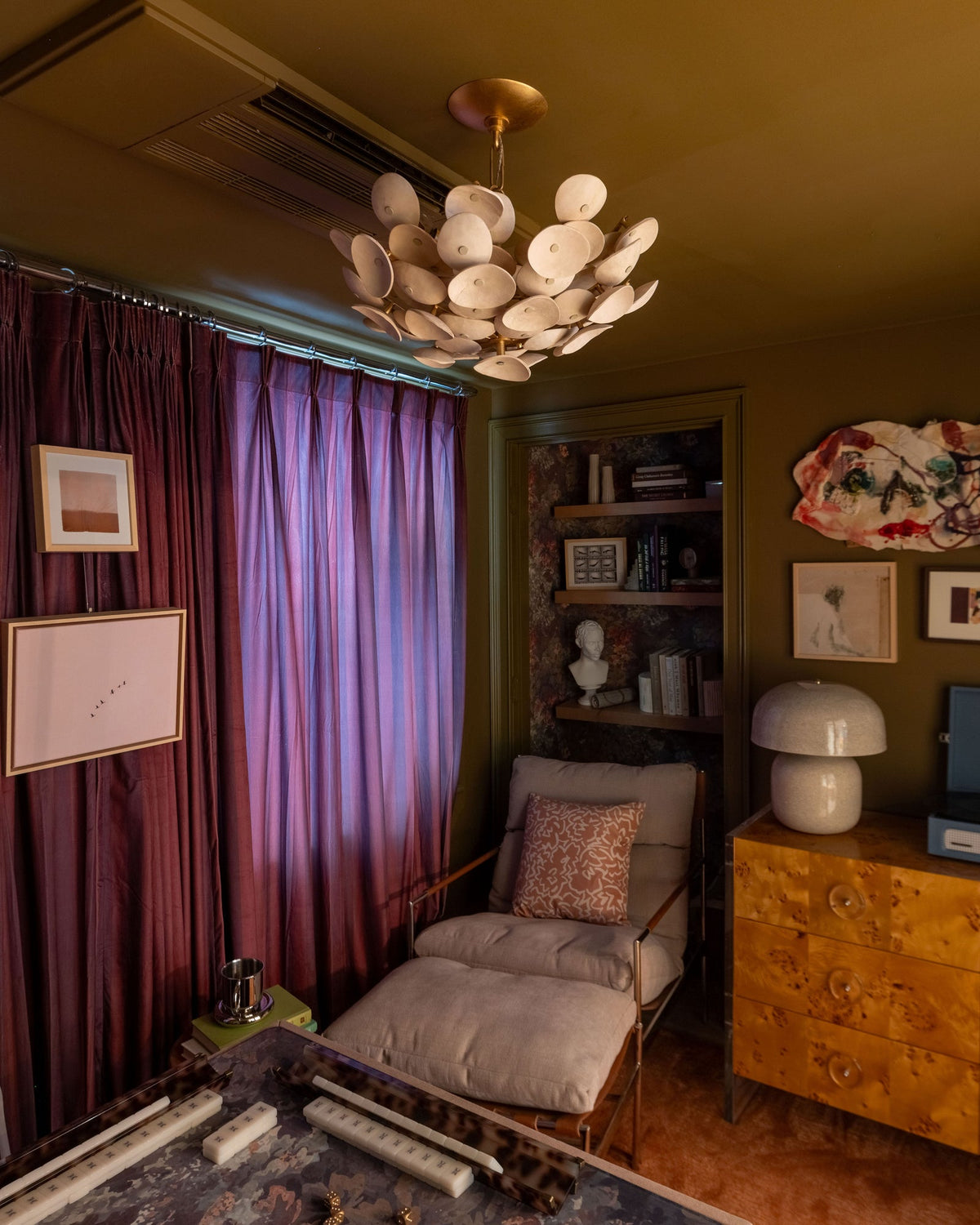Aimi 3-Light Semi Flush in Vintage Gold Leaf, Corbett Lighting, , ,