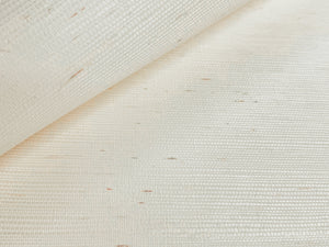 Alabaster White Authentic Grasscloth Wallpaper by Olive et Oriel