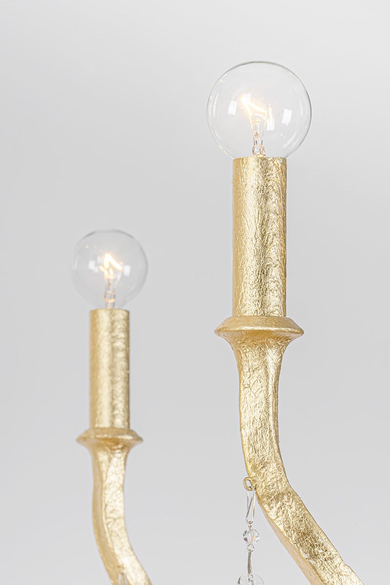 Aveline Chandelier in Gold Leaf – view 3