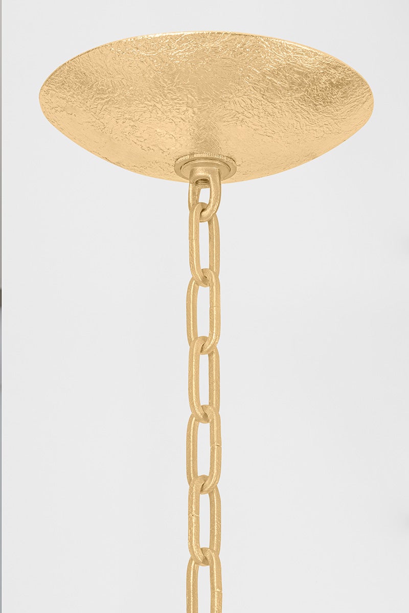 Aveline Chandelier in Gold Leaf – view 2