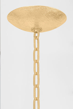 Aveline Chandelier in Gold Leaf – view 2