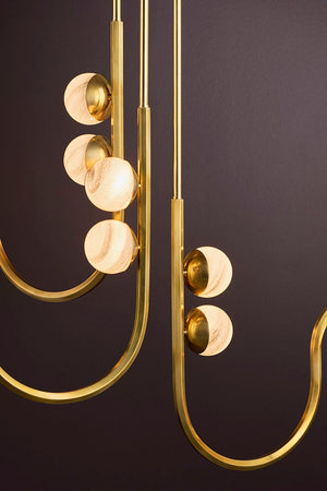 Avignon Chandelier in Vintage Brass – view 8