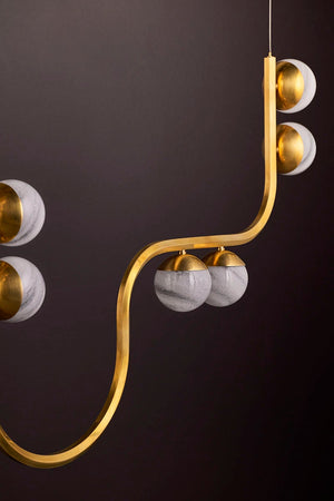 Avignon Chandelier in Vintage Brass – view 6