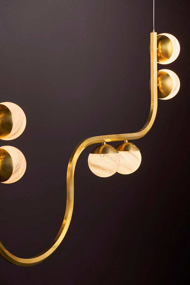 Avignon Chandelier in Vintage Brass – view 4