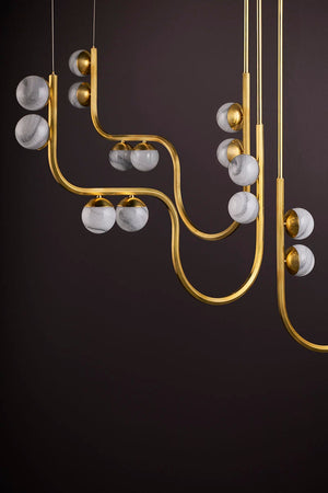 Avignon Chandelier in Vintage Brass – view 5