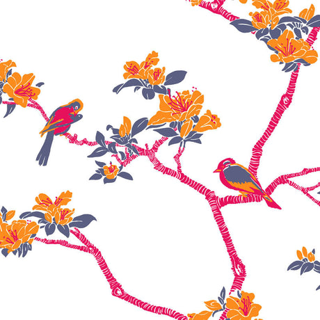 Azalea wallpaper in Kalho by Natty & Polly, full pattern view