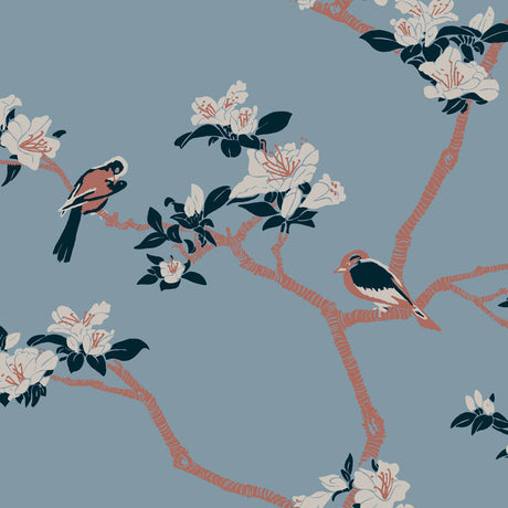 Azalea wallpaper in Sanctuary by Natty & Polly, full pattern view