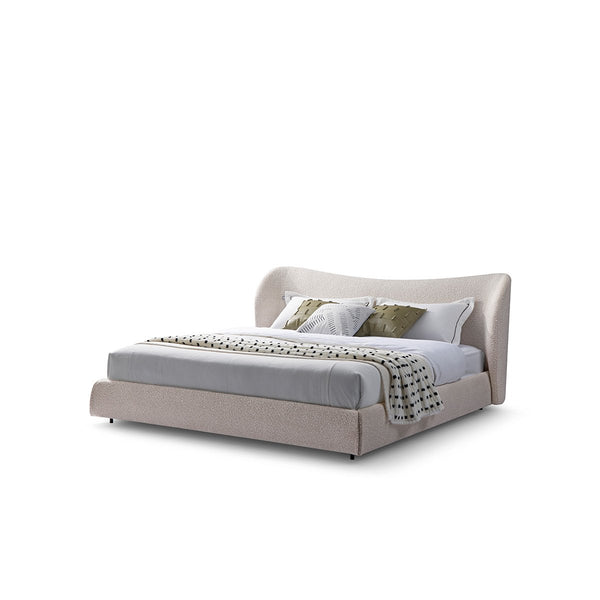 Avenisse Seamless Fully Upholstered Bed on Slim Matte Black Legs, Maison Debrah, , ,