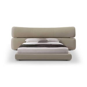 Maison Debrah Aurel contoured upholstered bed with metal decorative details — view 2