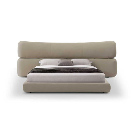 Maison Debrah Aurel contoured upholstered bed with metal decorative details — view 2