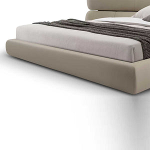 Maison Debrah Aurel contoured upholstered bed with metal decorative details — view 3