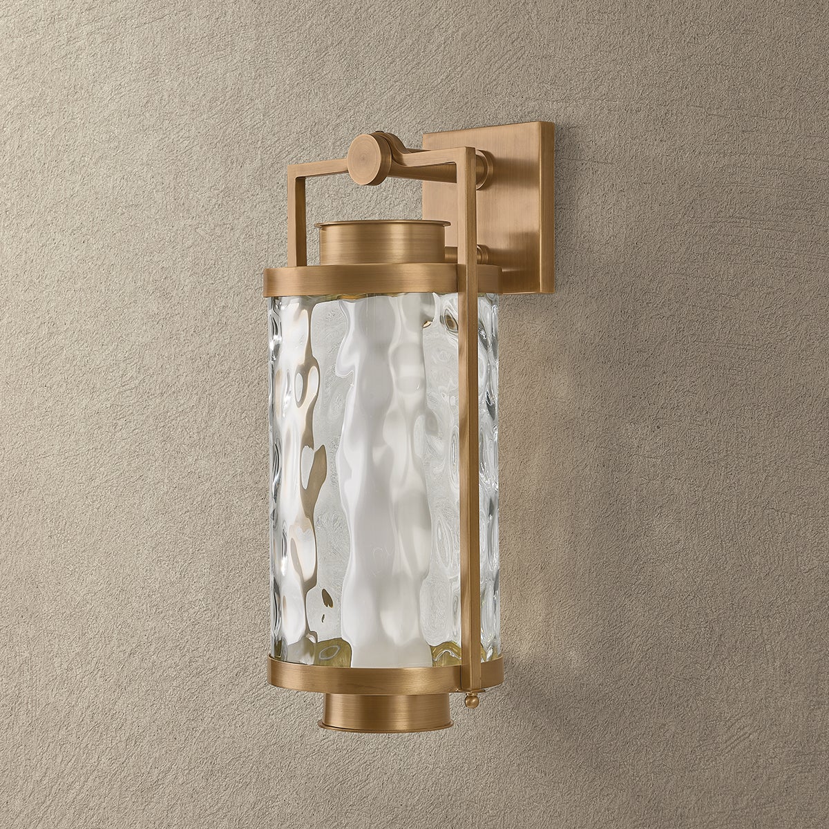 Haddock Exterior Wall Sconce in Patina Brass – view 4