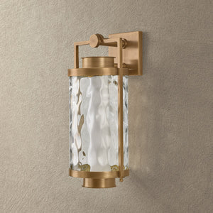 Haddock Exterior Wall Sconce in Patina Brass – view 4