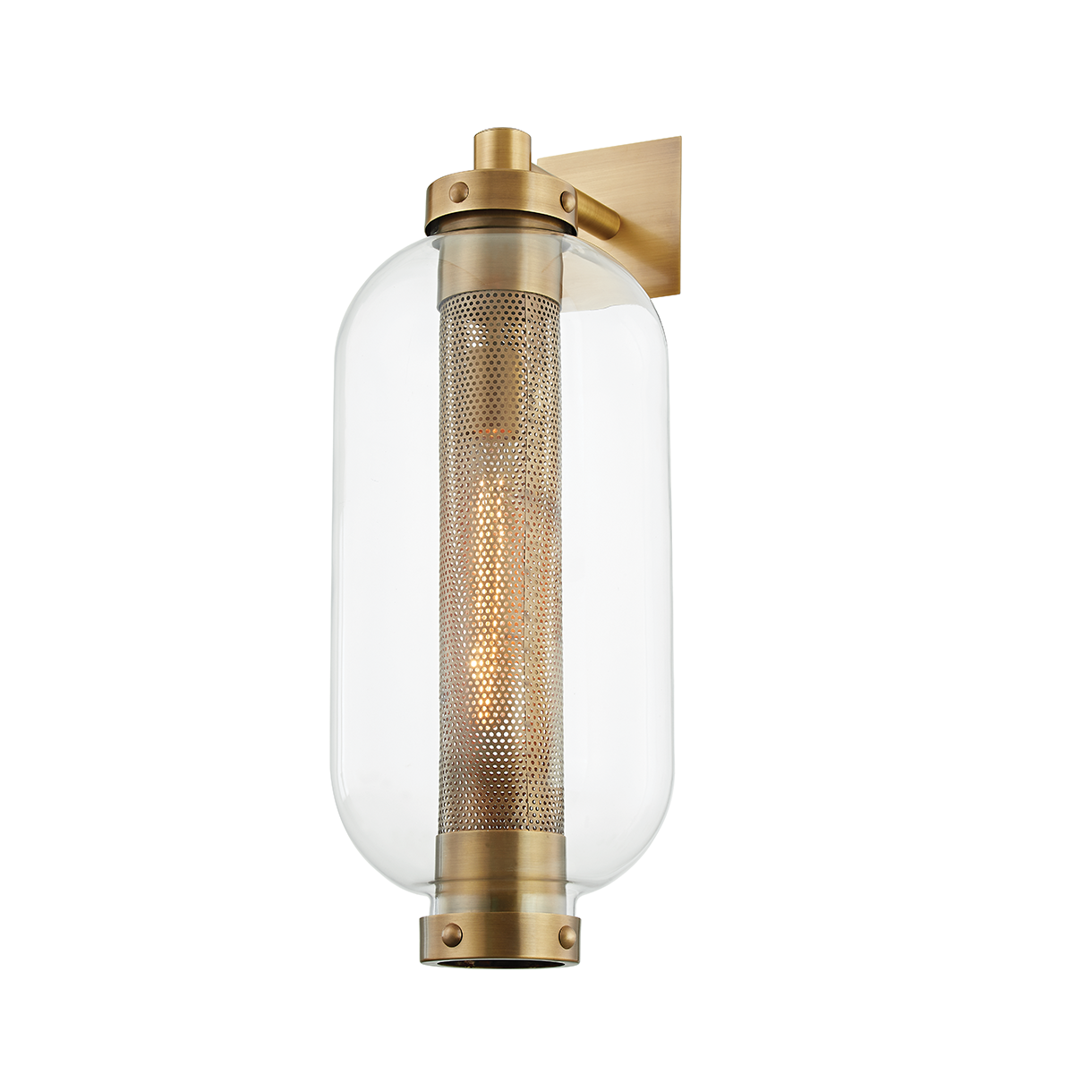 Atwater patina brass outdoor wall light by Troy Lighting