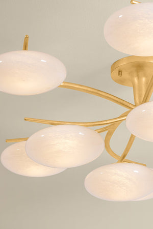 Bayberry 12-Light Close-to-Ceiling in Vintage Gold Leaf – view 6