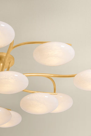 Bayberry 12-Light Close-to-Ceiling in Vintage Gold Leaf – view 5
