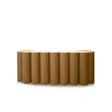 Ostrel White Jade Stone Counter Table with Rounded Walnut Columns, Maison Debrah, , ,