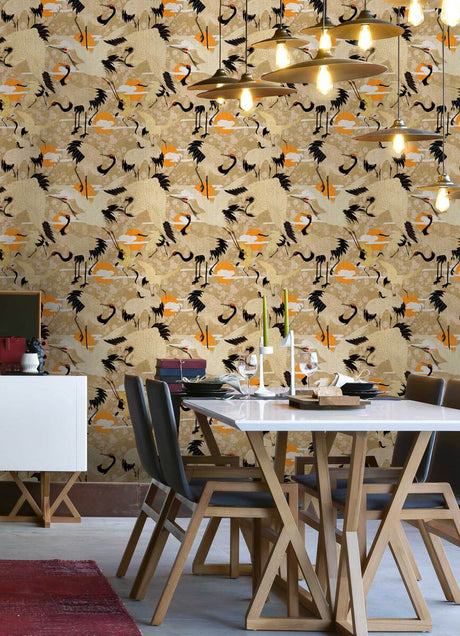 Birds of Happiness wallpaper by Natty & Polly, full pattern view