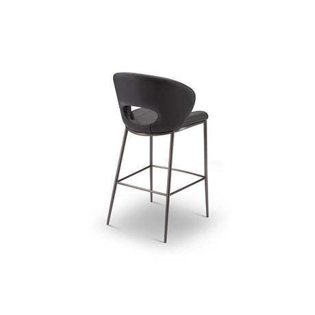 Maribel High-Back Faux Leather Dining Chair on Brushed Steel Legs, Maison Debrah, , ,
