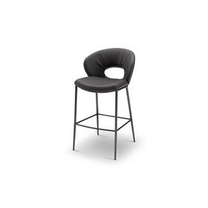 Maribel High-Back Faux Leather Dining Chair on Brushed Steel Legs, Maison Debrah, , ,